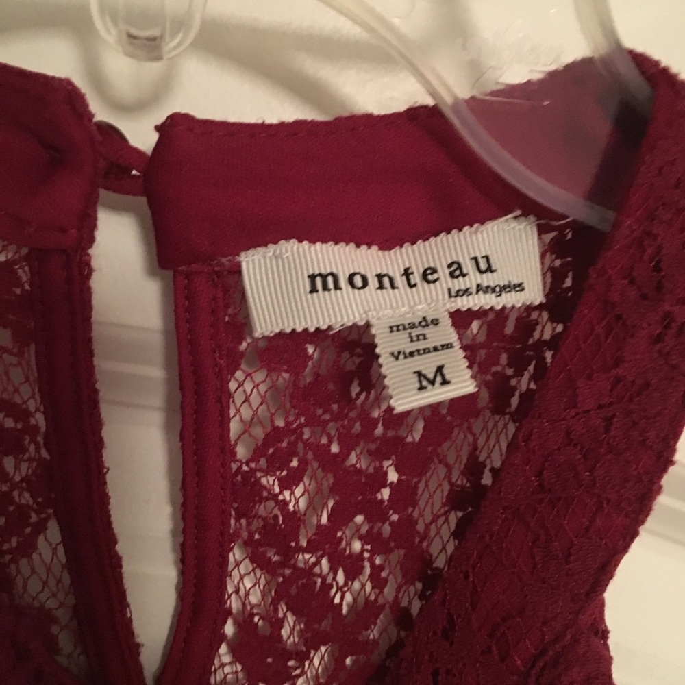 Red lace top - Picture 3 of 6